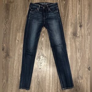American Eagle Outfitters Women's Deep Indigo Skinny Jeans 0/25